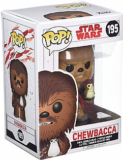 FUNKO POP! Star Wars Ep.8 - Chewbacca & Porg #195 Vinyl Bobble-Head Figure