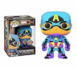 FUNKO POP! Captain America (Black Light) #648 Bobble-Head (Exclusive)