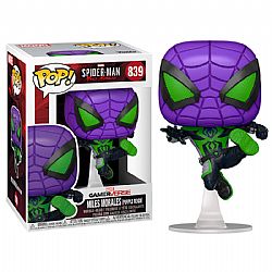 FUNKO POP! Miles Morales Purple Reign Suit (Metallic) #839 Bobble-Head Vinyl Figure