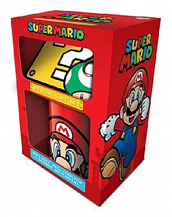 Super Mario Mario Gift Set (Κούπα,Μπρελόκ,Σουβέρ)