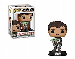 FUNKO POP! Mandalorian with Grogu #461 Bobble-Head Vinyl Figure