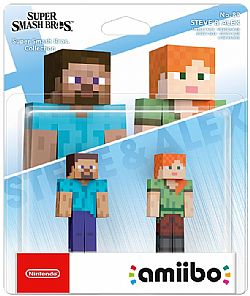 Amiibo Super Smash Bros Steve and Alex 2 In 1