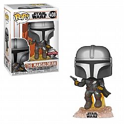 Funko Pop! Mandalorian Mando Flying w/Blaster #408 Bobble Head Special Edition (Exclusive)