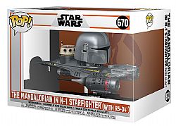 Funko Pop! Mandalorian in N1 Starfighter (with R5-D4) #670 Bobble-Head Vinyl Figure