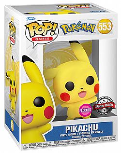 Funko POP! Pokemon Pikachu (Waving) Flocked #553 Vinyl Figure (Special Edition)