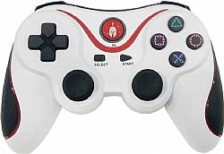 PS3 SPARTAN GEAR NEW SIX-AXIS WIRELESS BLUETOOTH CONTROLLER WHITE SGCOPS302